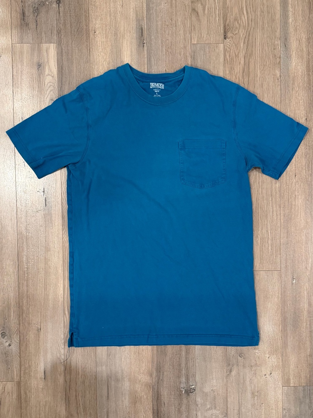 Duluth Trading Co Teal Crewneck Pocket Tee